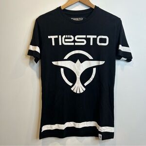 Tiesto Official Merch Short Sleeve Tee Shirt Jersey Style Black